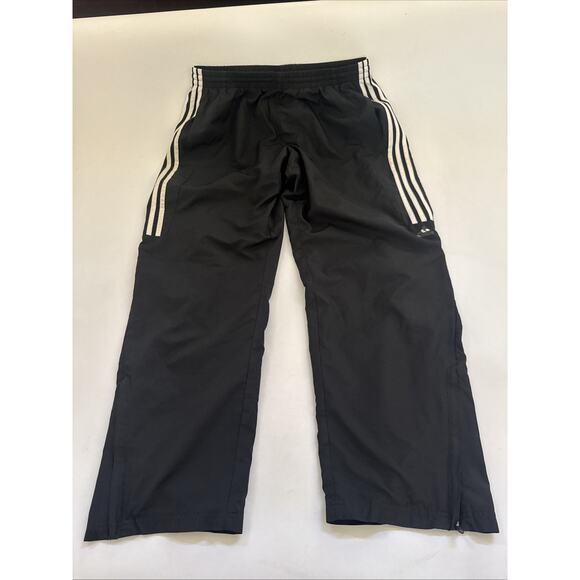 Vintage Adidas Track Pants Mens Large Black Windbreaker Training Y2K 90s Retro - Picture 1 of 12